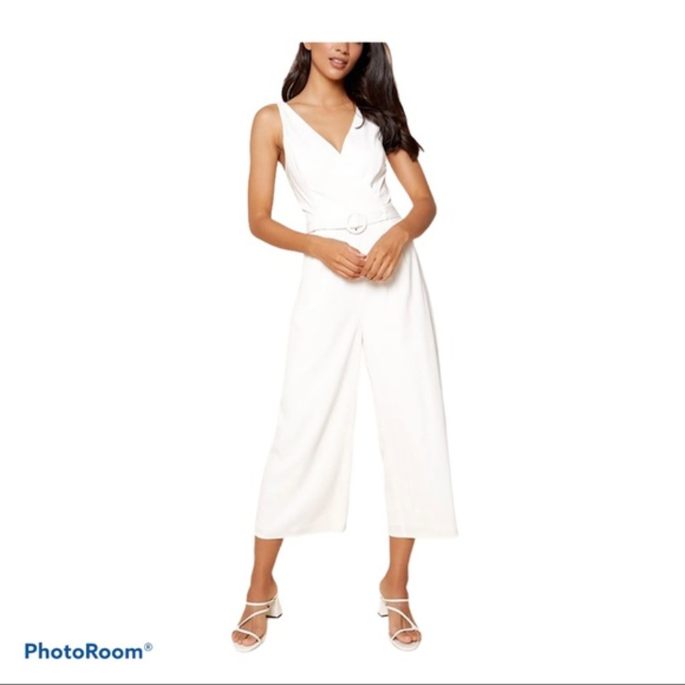 White Belted Jumpsuit